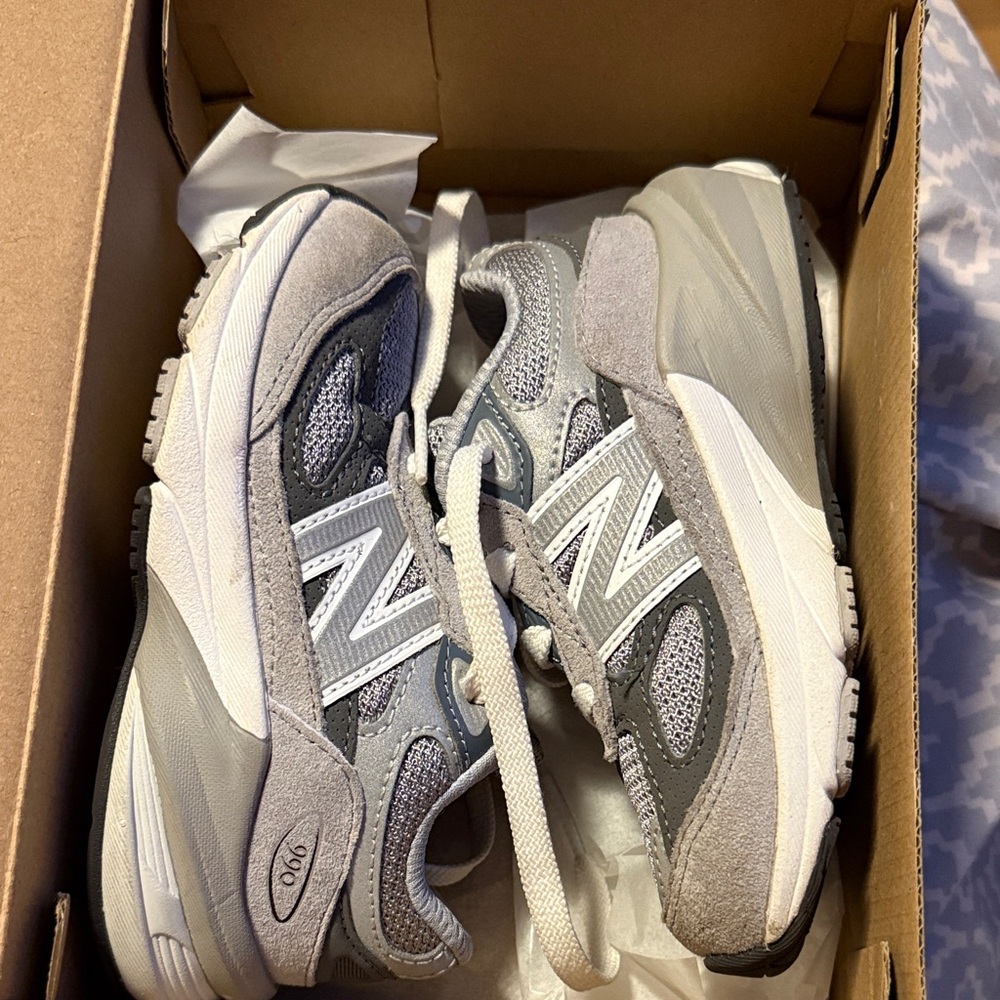 New Balance Gray and White Athletic Shoes